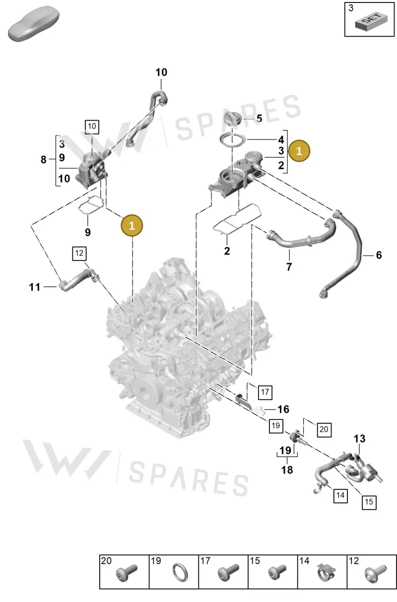 PAB103495A — Porsche Panamera 4 Hybrid (2020-2023) diagram p58106100, position 1