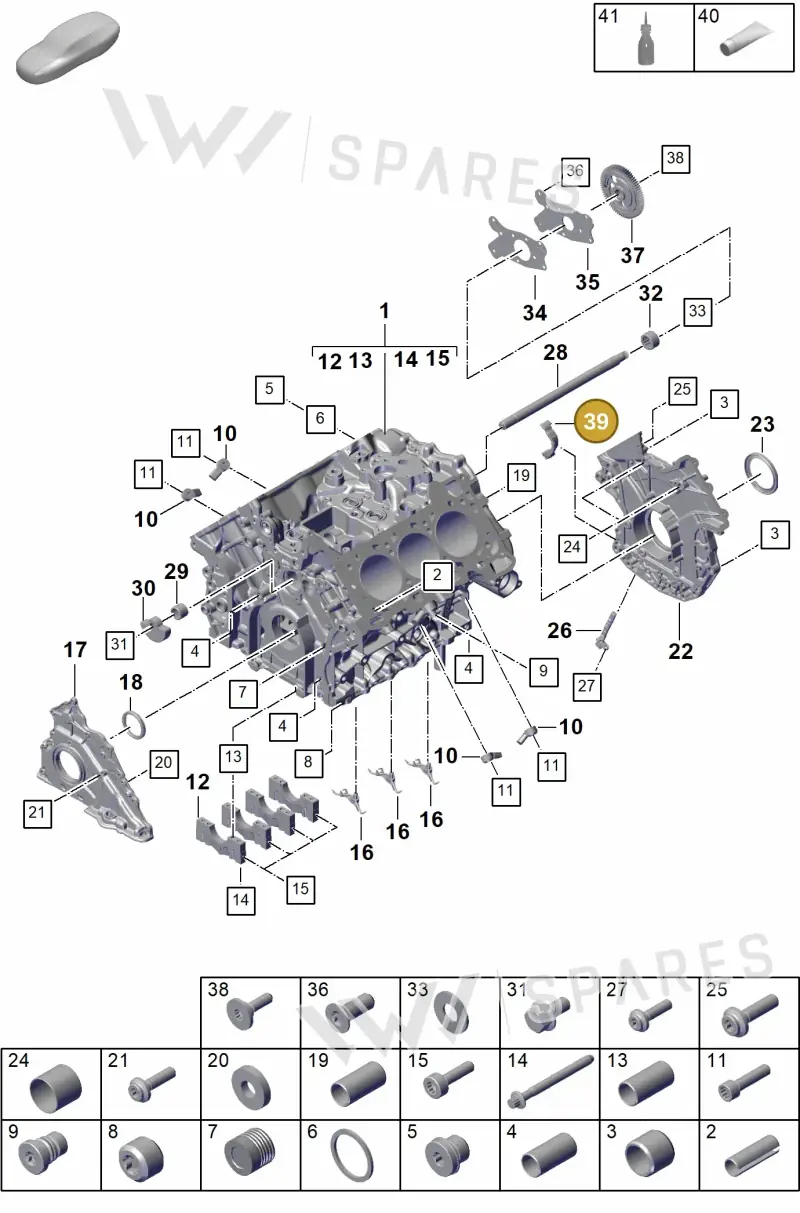 PAB10356520 — Porsche Cayenne Coupe (2023-2023) diagram p60101110, position 39