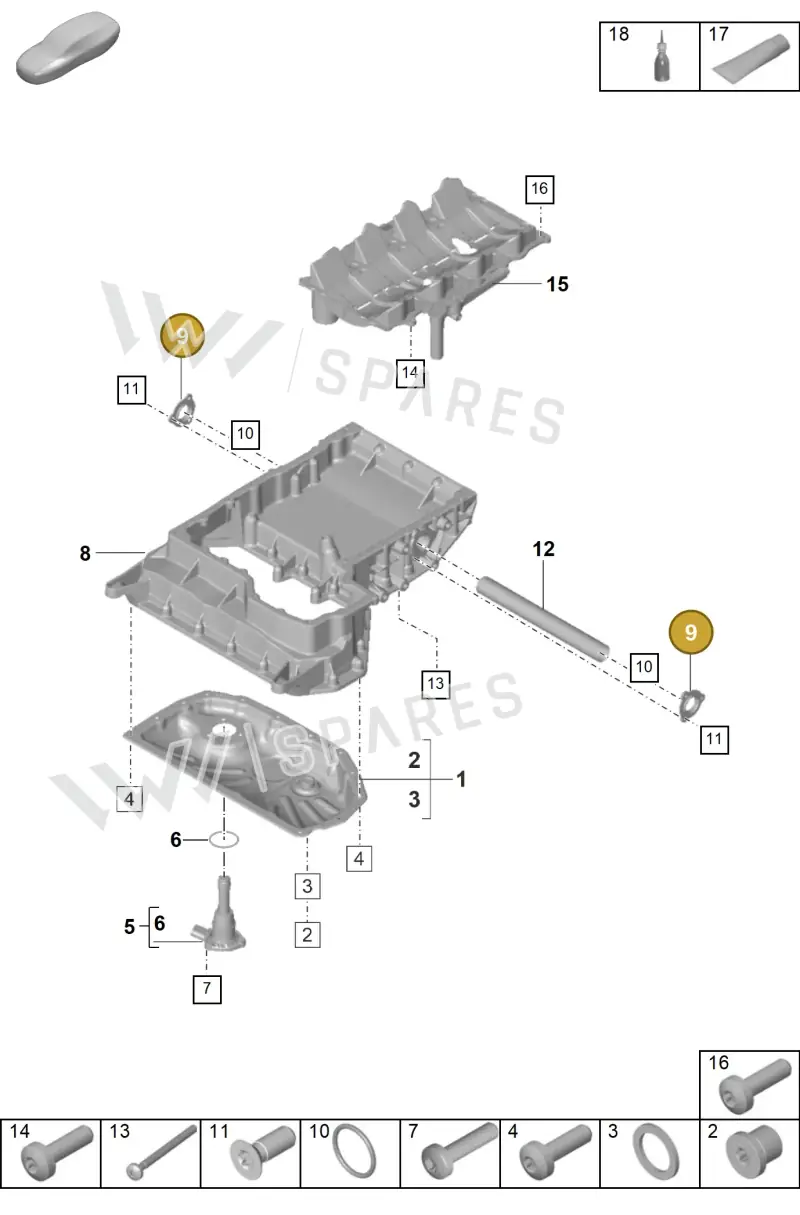 PAB103708 — Porsche Panamera (2023-2025) diagram p58104100, position 9
