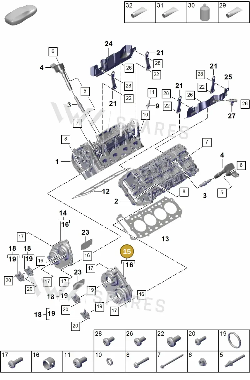 PAB109286 — Porsche Cayenne Coupe (2023-2023) diagram p60103020, position 15