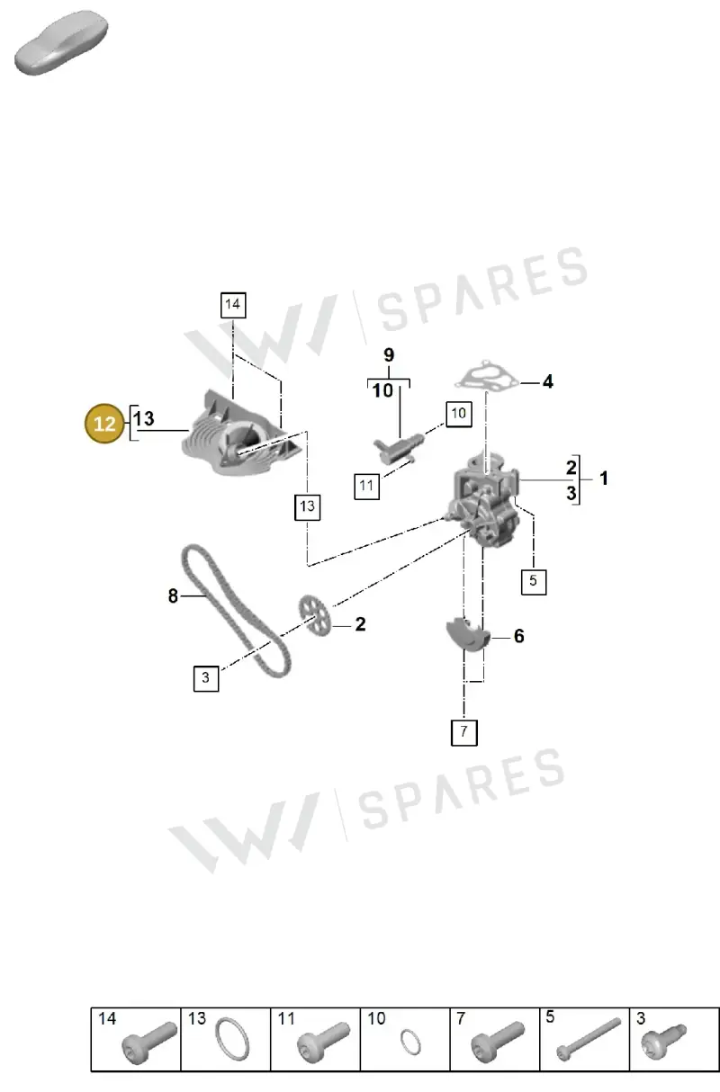PAB115155A — Porsche Cayenne Coupe (2023-2023) diagram p60104020, position 12