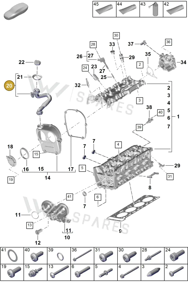 PAB115301C — Porsche Cayenne Coupe (2023-2023) diagram p60103000, position 20