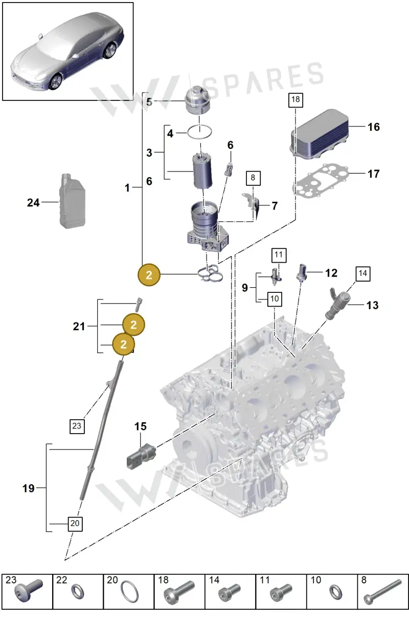 PAB115441 — Porsche Panamera (2016-2020) diagram p49104000, position 2