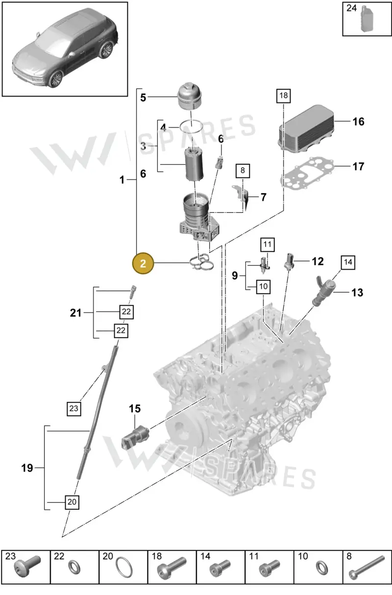 PAB115441 — Porsche Cayenne (2017-2023) diagram p51104000, position 2