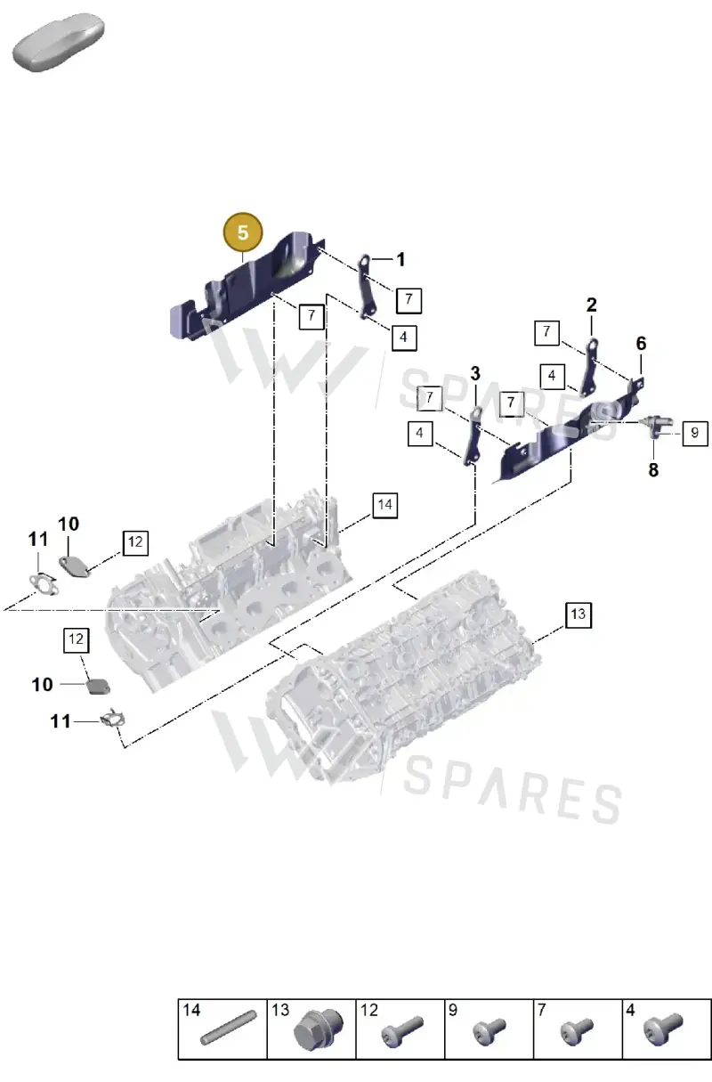 PAB119363A — Porsche Cayenne Coupe (2023-2023) diagram p60103030, position 5