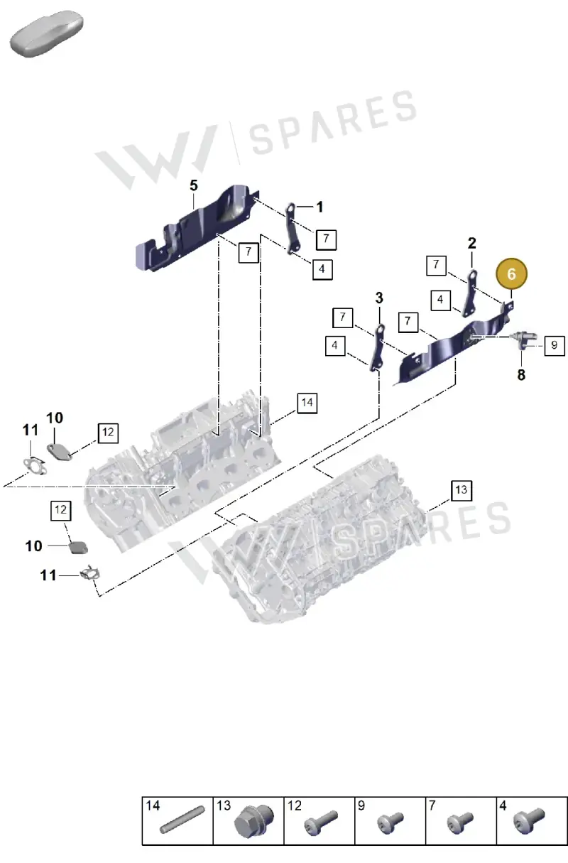 PAB119364A — Porsche Cayenne Coupe (2023-2023) diagram p60103030, position 6