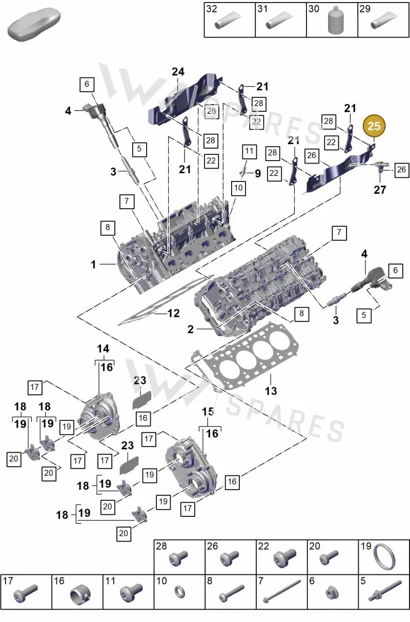 PAB119364 — Porsche Cayenne Coupe (2023-2023) diagram p60103020, position 25