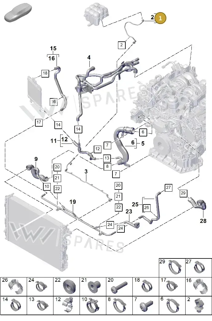 PAB12108100 — Porsche Cayenne Coupe (2023-2023) diagram p60105340, position 1