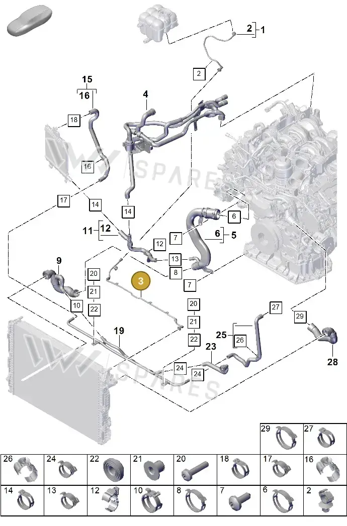 PAB121081E — Porsche Cayenne Coupe (2023-2023) diagram p60105340, position 3