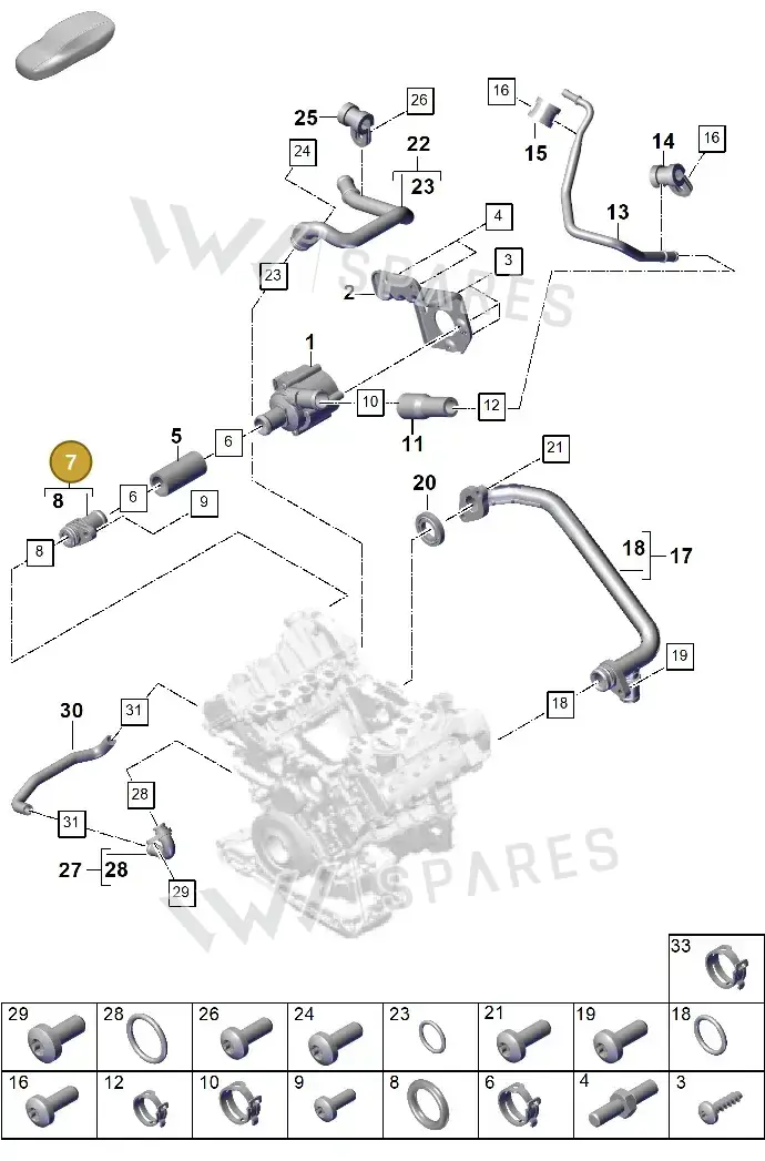 PAB12115900 — Porsche Cayenne Coupe (2023-2023) diagram p60105055, position 7