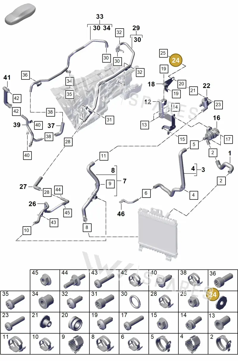 PAB121277 — Porsche Cayenne Coupe (2023-2023) diagram p60105350, position 24