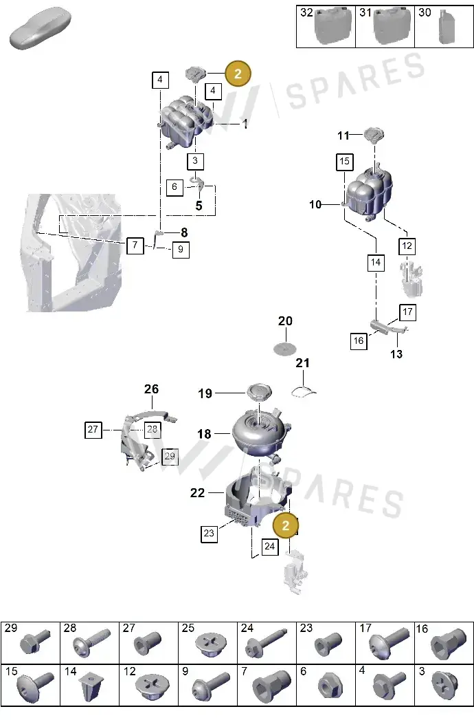 PAB121321B — Porsche Cayenne Coupe (2023-2023) diagram p60105100, position 2