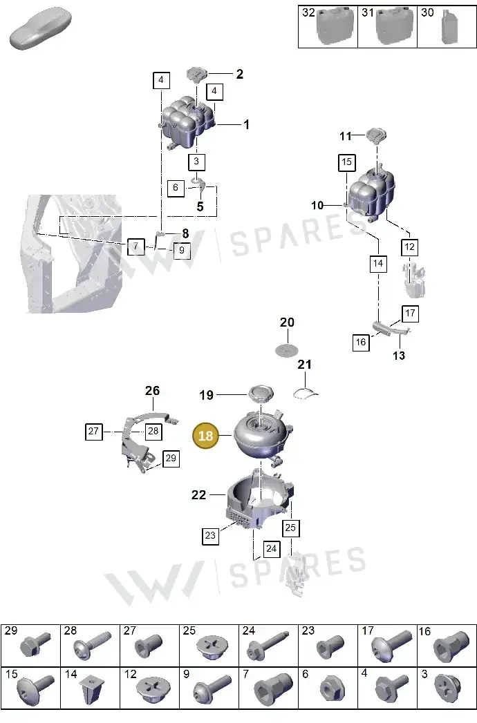 PAB121407A — Porsche Cayenne Coupe (2023-2023) diagram p60105100, position 18
