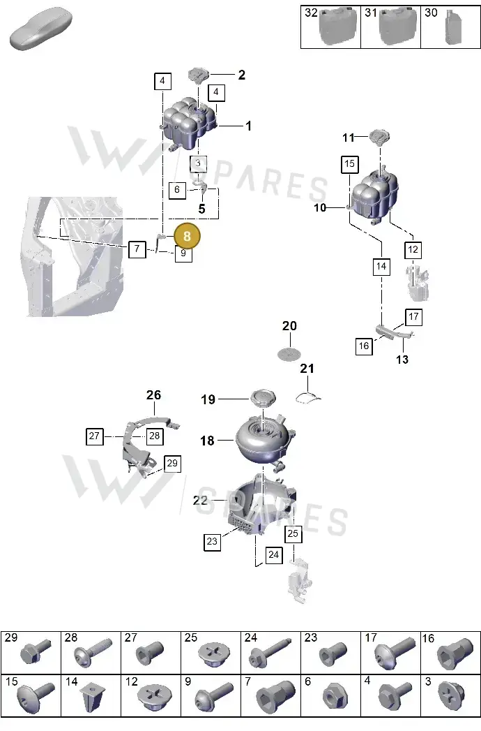 PAB121409 — Porsche Cayenne Coupe (2023-2023) diagram p60105100, position 8