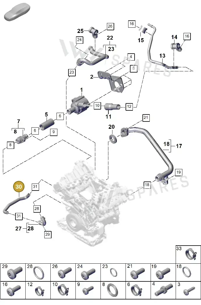 PAB121444 — Porsche Cayenne Coupe (2023-2023) diagram p60105055, position 30