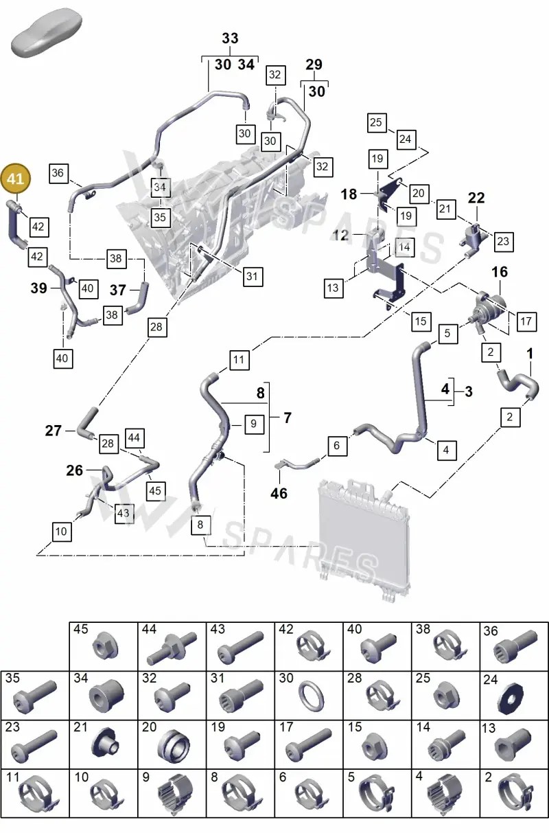 PAB121449 — Porsche Cayenne Coupe (2023-2023) diagram p60105350, position 41