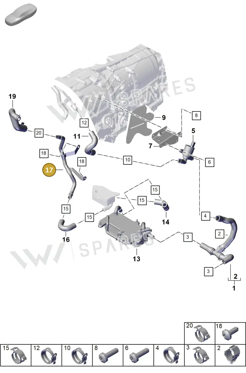 PAB121485C — Porsche Cayenne Coupe (2023-2023) diagram p60105365, position 17