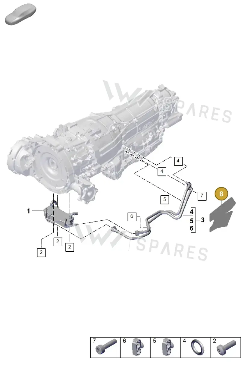 PAB121651A — Porsche Cayenne Coupe (2023-2023) diagram p60360000, position 8