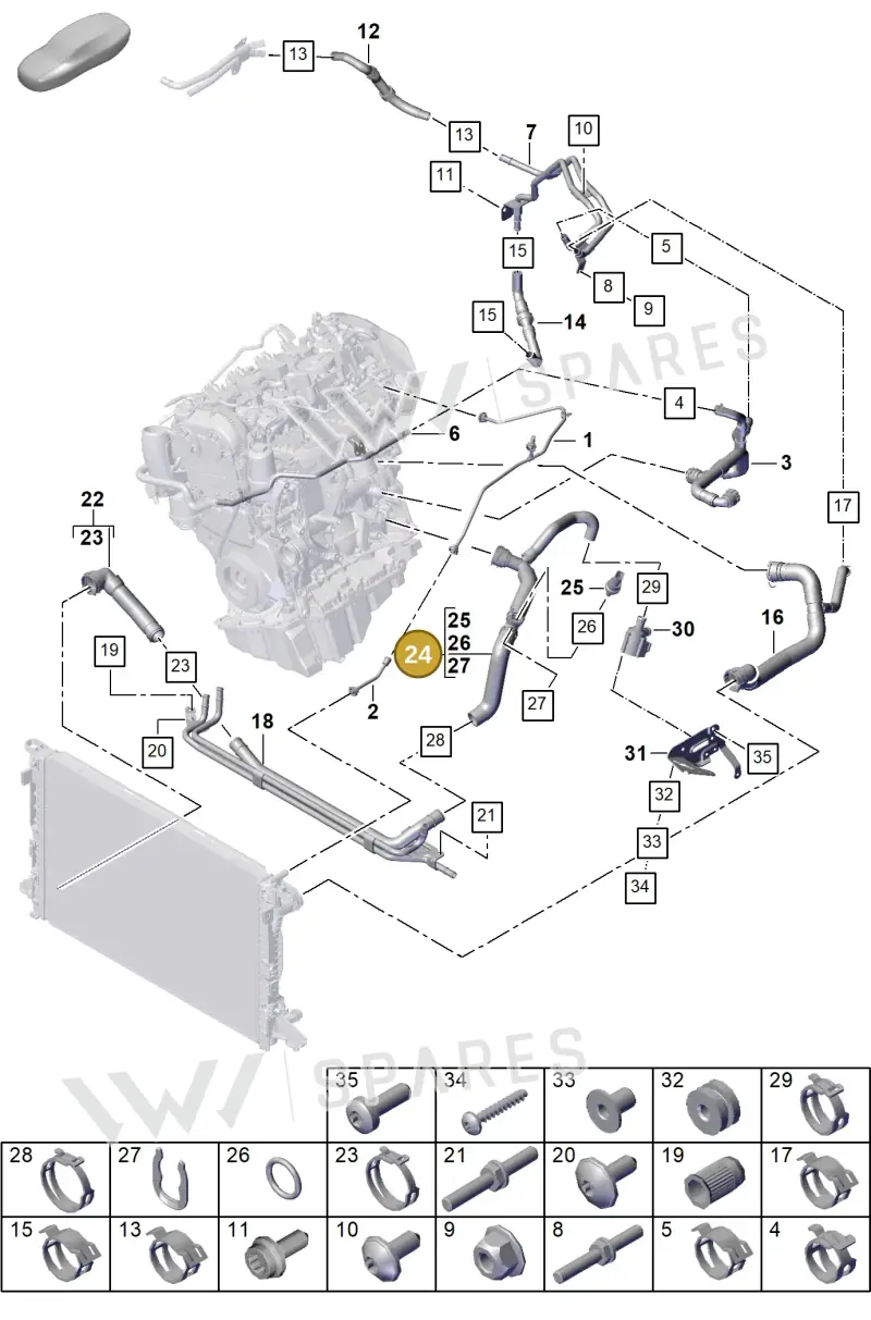 PAB122055D — Porsche Cayenne Coupe (2023-2023) diagram p60105300, position 24