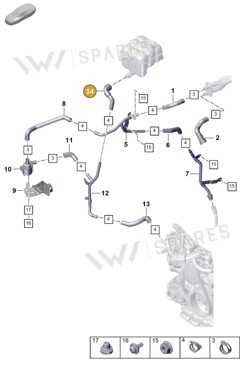 PAB12210900 — Porsche Cayenne Coupe (2023-2023) diagram p60813100, position 14