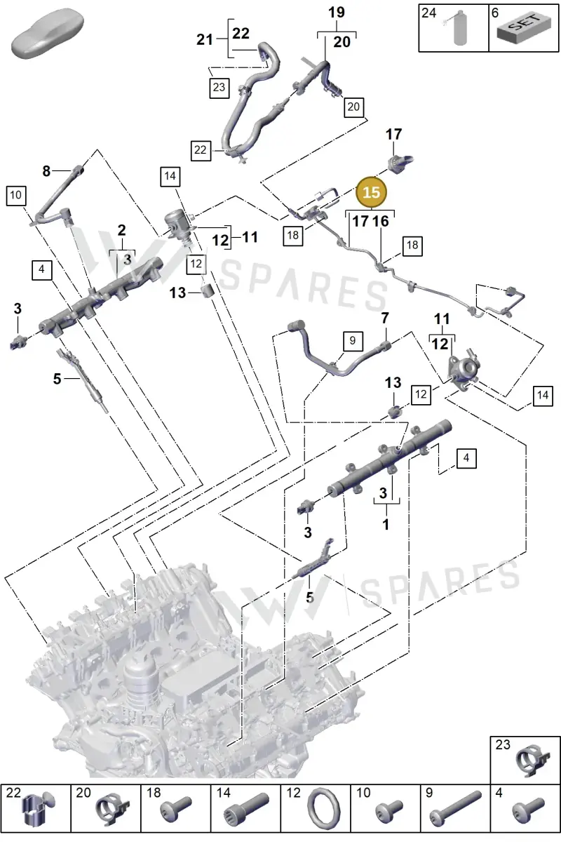PAB127503B — Porsche Cayenne Coupe (2023-2023) diagram p60107030, position 15