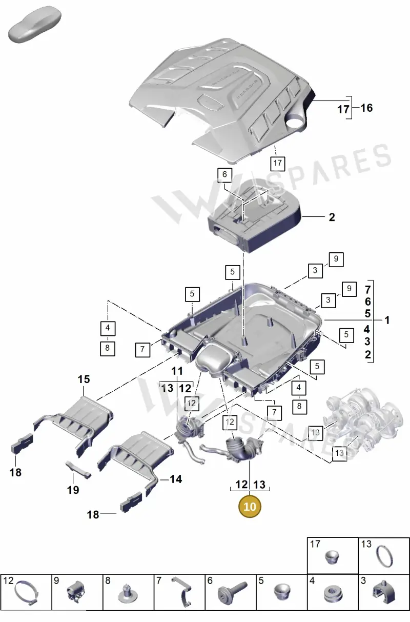 PAB129609A — Porsche Cayenne Coupe (2023-2023) diagram p60106020, position 10