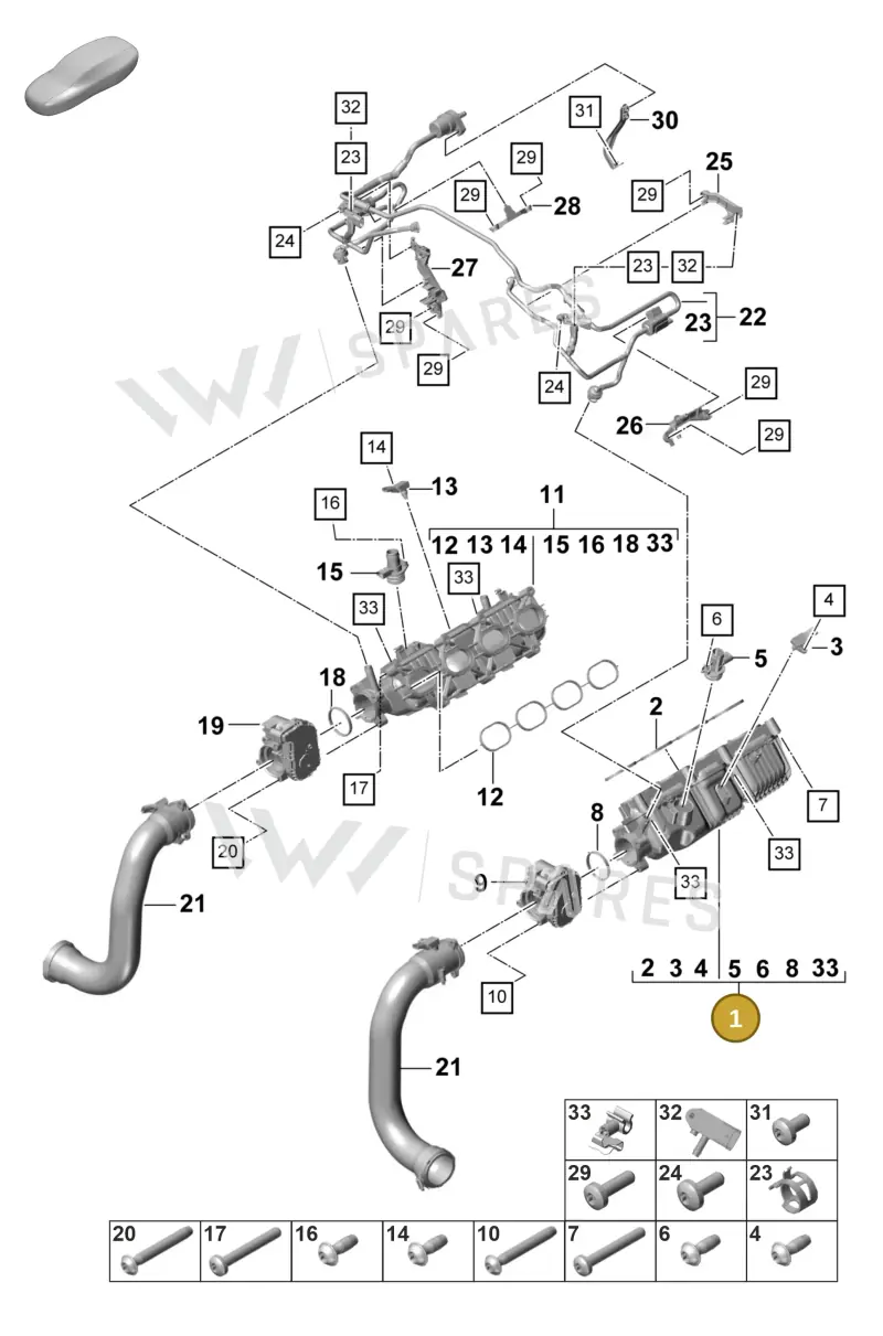 PAB129711C — Porsche Panamera (2020-2023) diagram p58107100, position 1