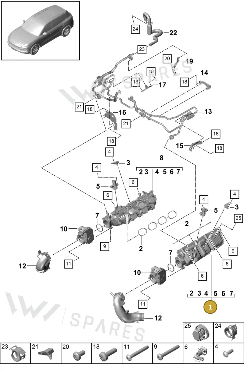 PAB129711D — Porsche Cayenne (2017-2023) diagram p51107030, position 1