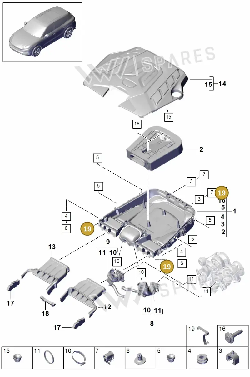 PAB129797A — Porsche Cayenne (2017-2023) diagram p51106000, position 19
