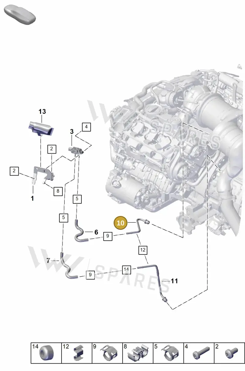 PAB131205D — Porsche Cayenne Coupe (2023-2023) diagram p60202310, position 10