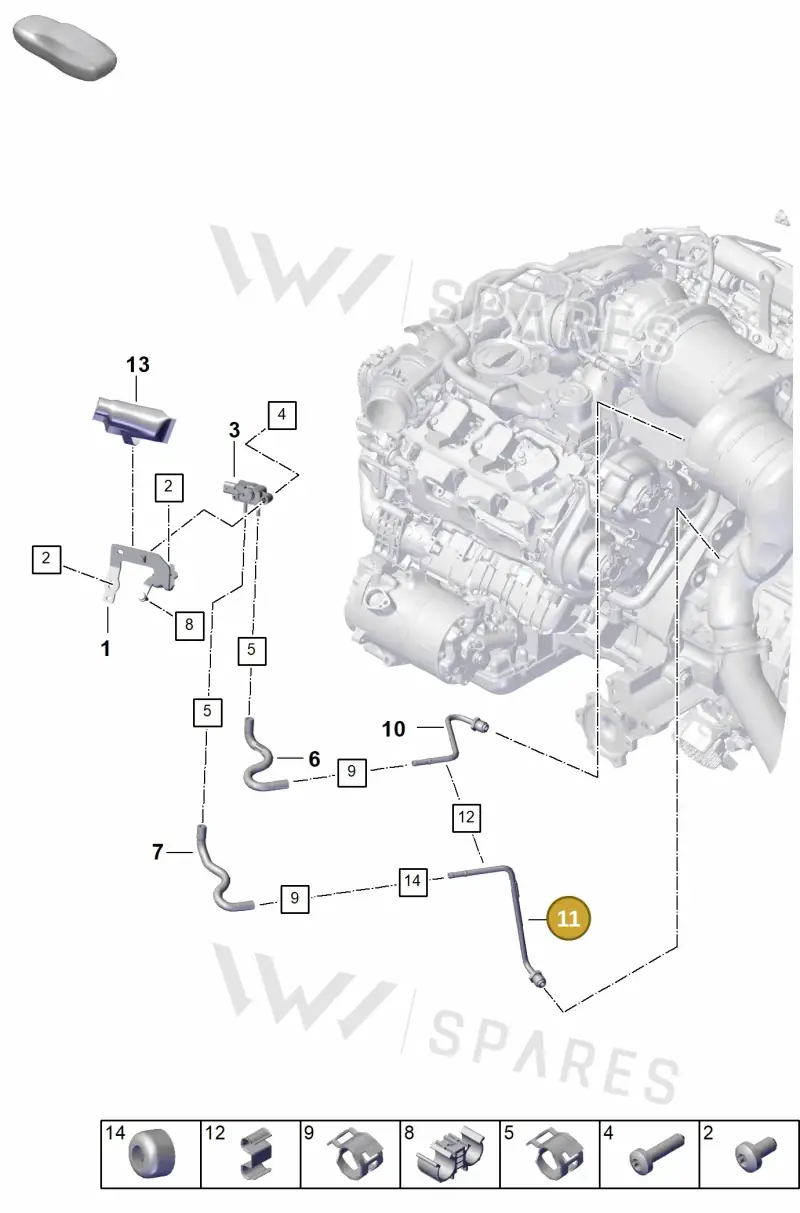 PAB131205Q — Porsche Cayenne Coupe (2023-2023) diagram p60202310, position 11