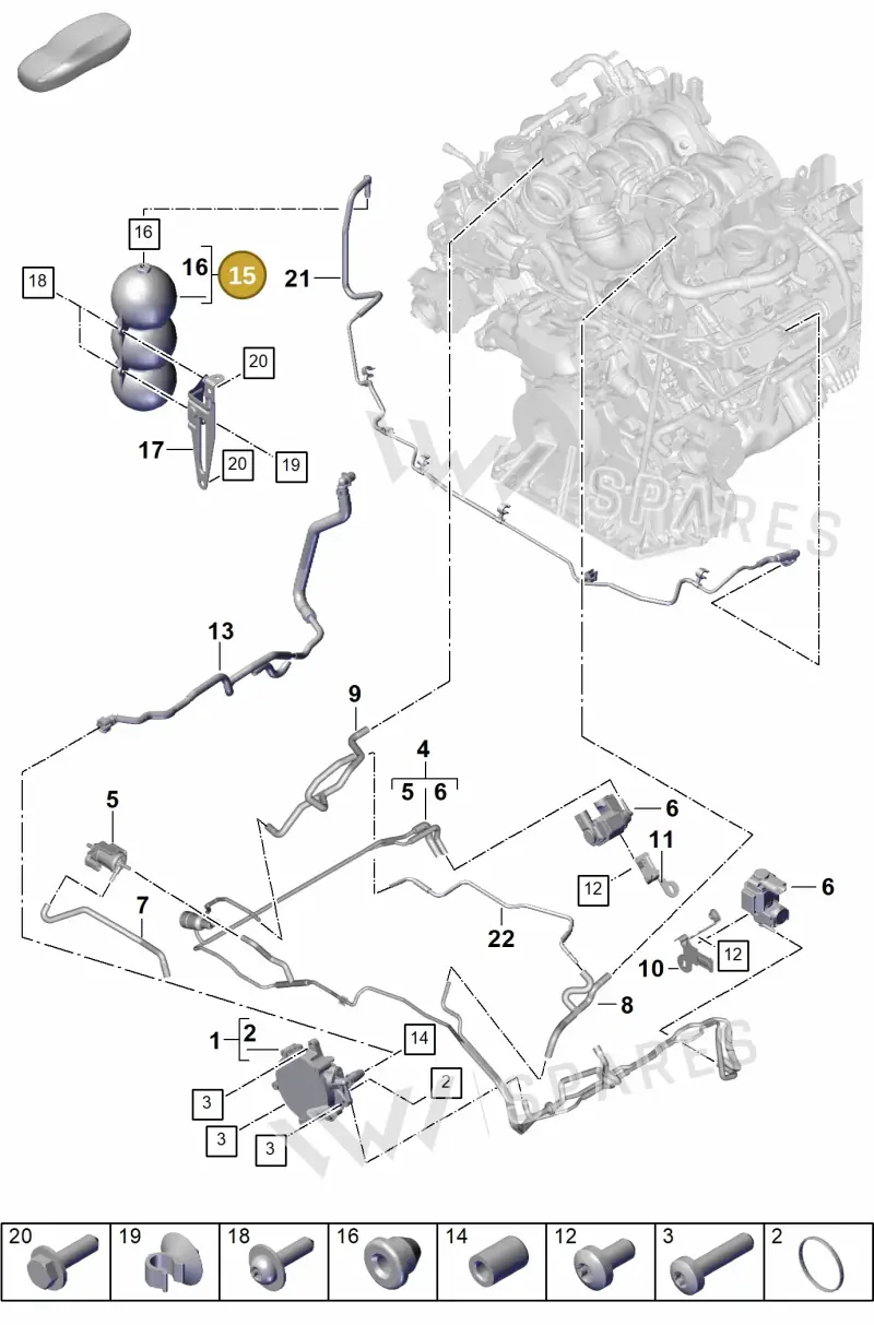 PAB131541 — Porsche Cayenne Coupe (2023-2023) diagram p60107410, position 15