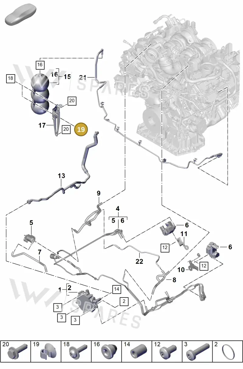 PAB131694 — Porsche Cayenne Coupe (2023-2023) diagram p60107410, position 19