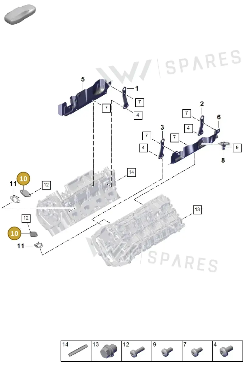 PAB131973 — Porsche Cayenne Coupe (2023-2023) diagram p60103030, position 10