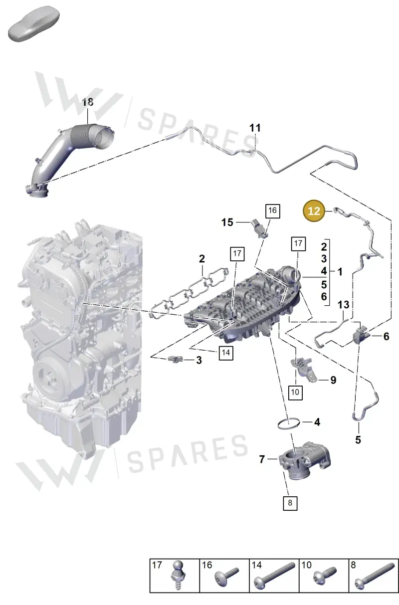 PAB133241 — Porsche Cayenne Coupe (2023-2023) diagram p60107100, position 12