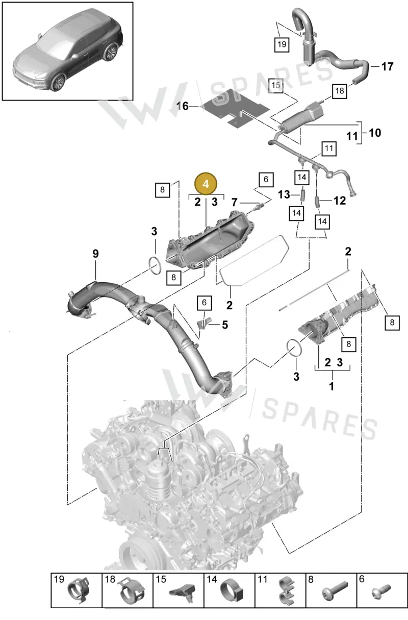 PAB133268B — Porsche Cayenne (2017-2023) diagram p51107035, position 4