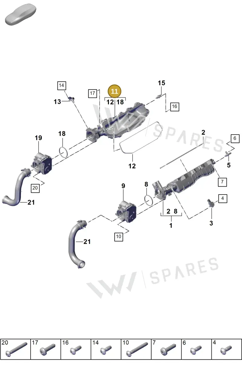 PAB133268C — Porsche Panamera (2023-2025) diagram p62107110, position 11