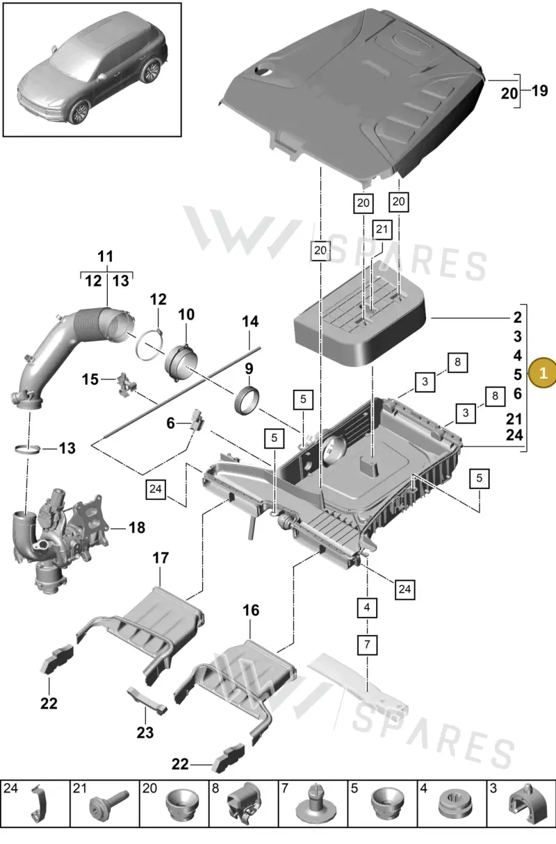 PAB133837 — Porsche Cayenne (2017-2023) diagram p51106020, position 1
