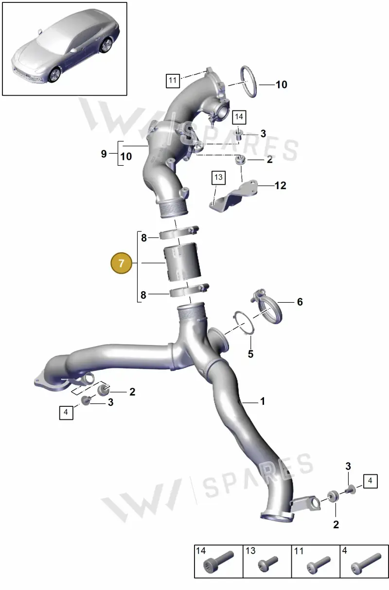 PAB145555 — Porsche Panamera (2016-2020) diagram p49107070, position 7