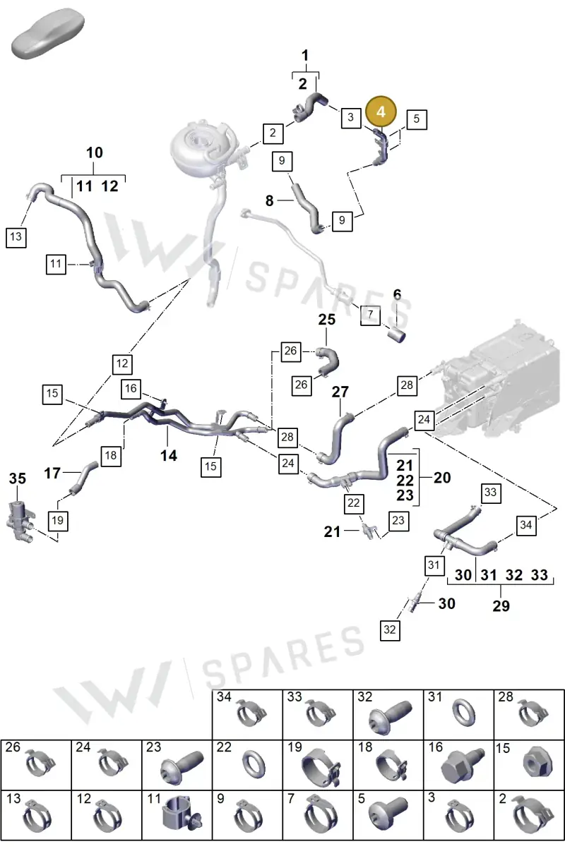 PAB145637D — Porsche Cayenne Coupe (2023-2023) diagram p60105380, position 4