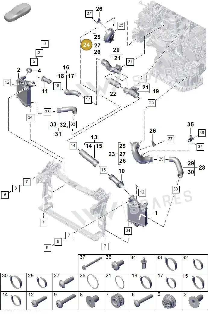 PAB145682A — Porsche Cayenne Coupe (2023-2023) diagram p60107220, position 24