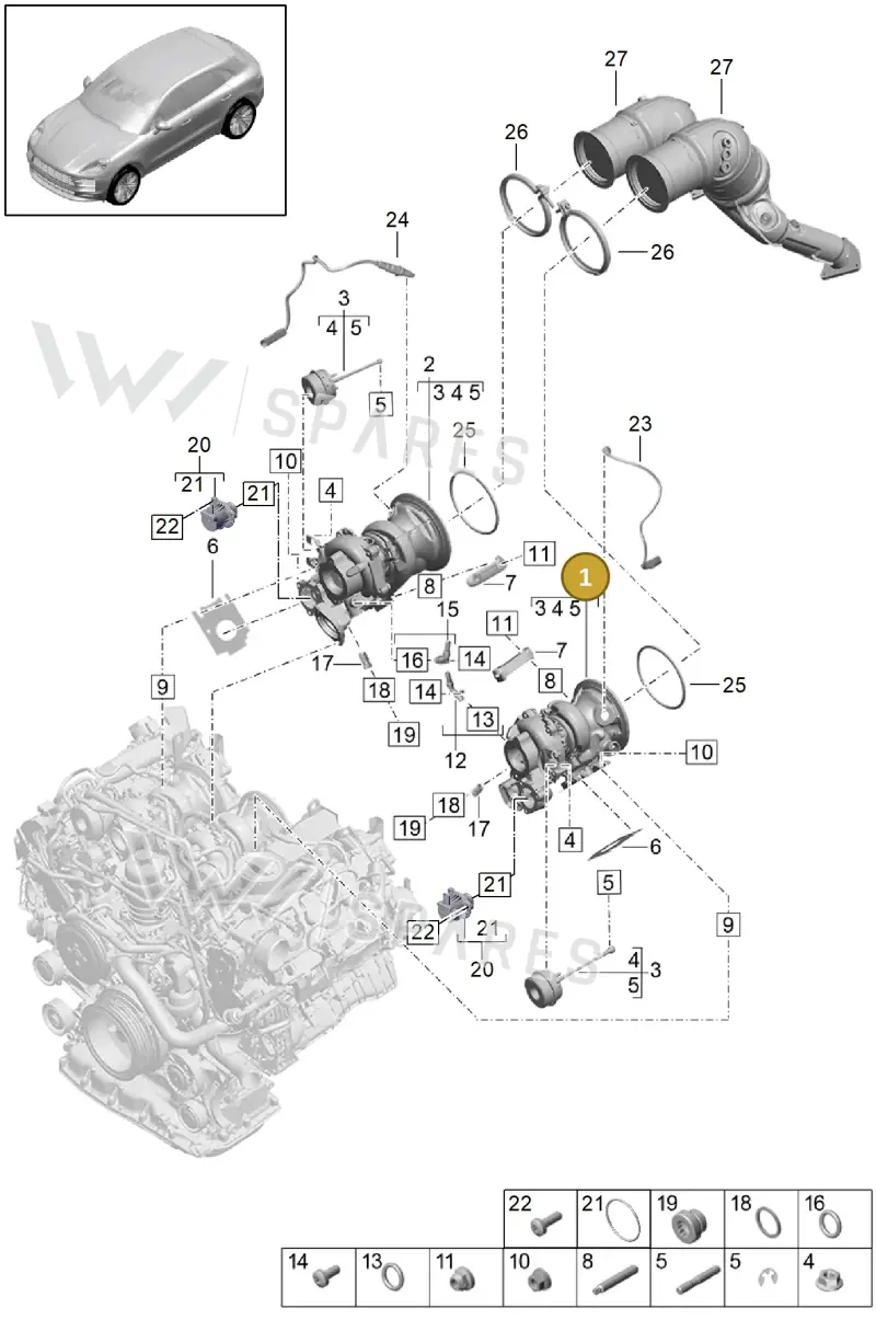 PAB145703C — Porsche Macan (2018-2022) diagram p52000046, position 1