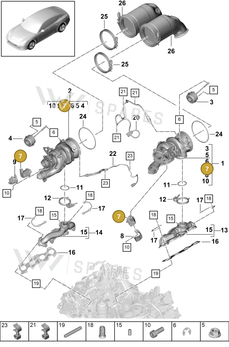PAB145710 — Porsche Panamera (2016-2020) diagram p49202000, position 7