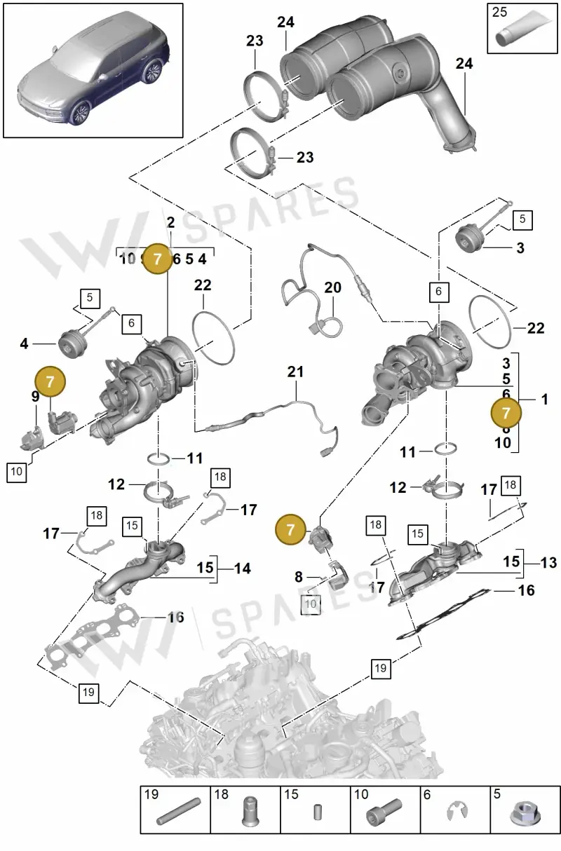 PAB145710 — Porsche Cayenne (2017-2023) diagram p51202000, position 7