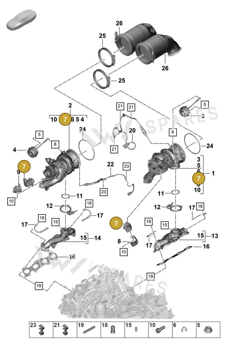 PAB145710 — Porsche Panamera (2020-2023) diagram p58202000, position 7
