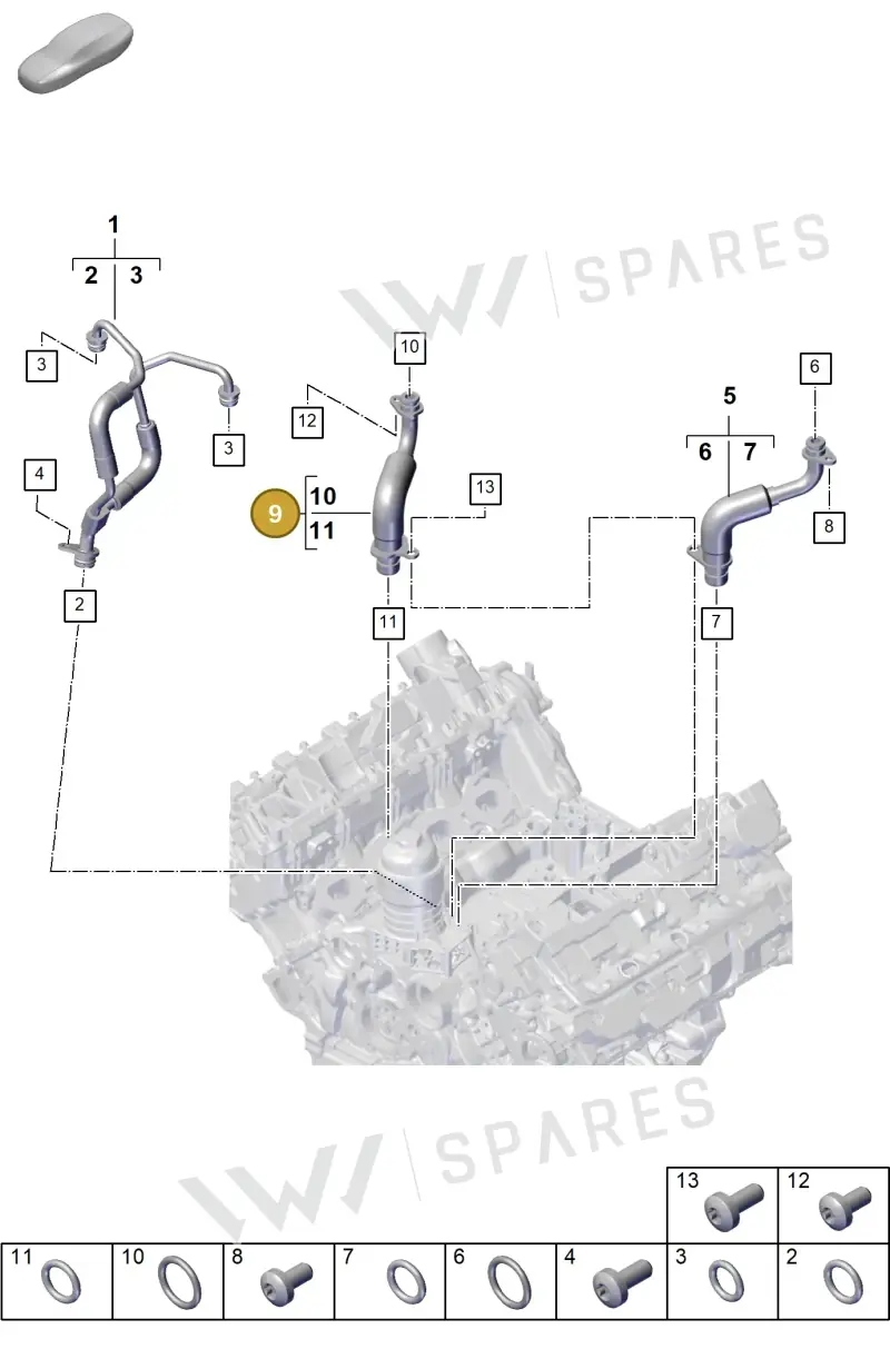 PAB145772 — Porsche Cayenne Coupe (2023-2023) diagram p60202170, position 9