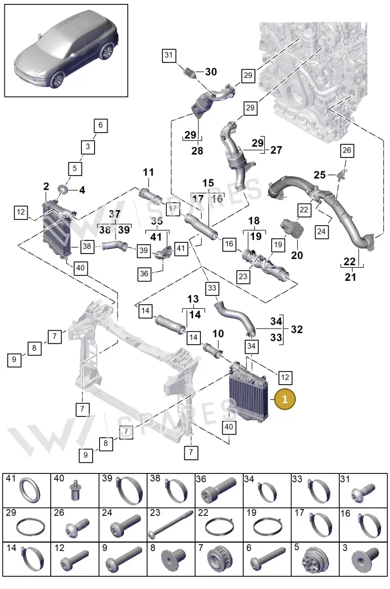 PAB145803C — Porsche Cayenne (2017-2023) diagram p51107060, position 1