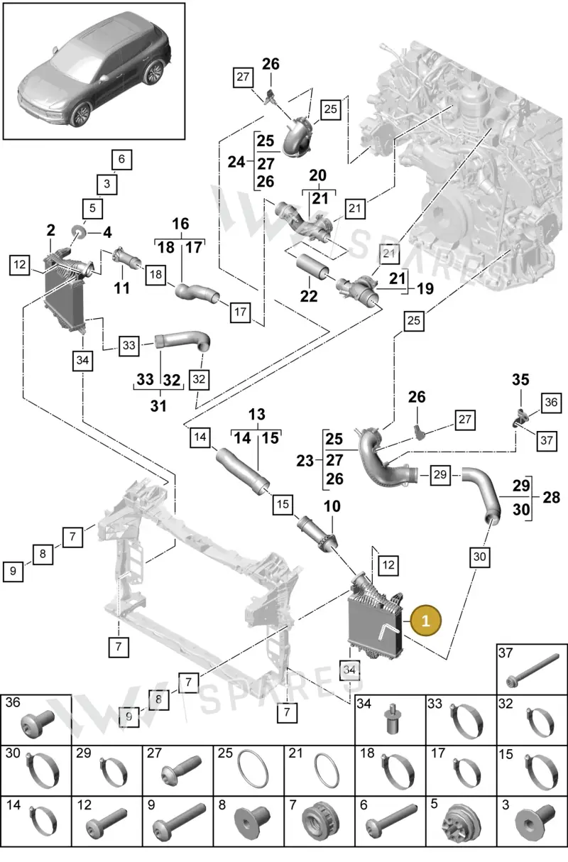 PAB145803E — Porsche Cayenne (2017-2023) diagram p51107060, position 1