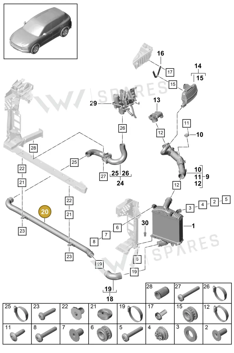 PAB145941 — Porsche Cayenne (2017-2023) diagram p51107080, position 20