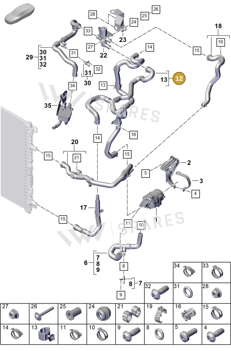 PAB145947G — Porsche Cayenne Coupe (2023-2023) diagram p60105330, position 12